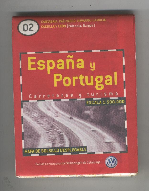 Mapa de bolsillo desplegable España y Portugal numero 02