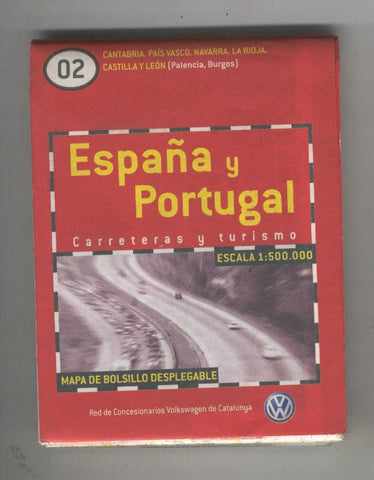 Mapa de bolsillo desplegable España y Portugal numero 02
