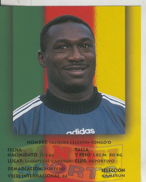 Ficha Postal Panini Sport: Songo´o