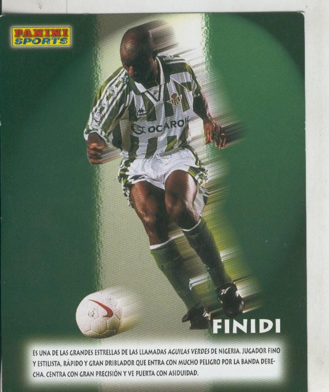 Ficha Postal Panini Sport:  Finidi