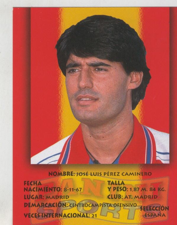 Ficha Postal Panini Sport: Caminero