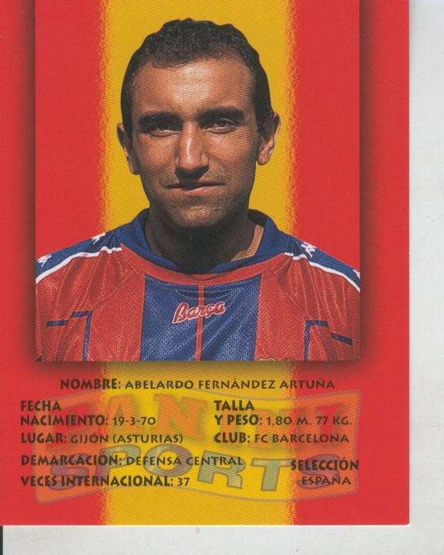Ficha Postal Panini Sport: Abelardo