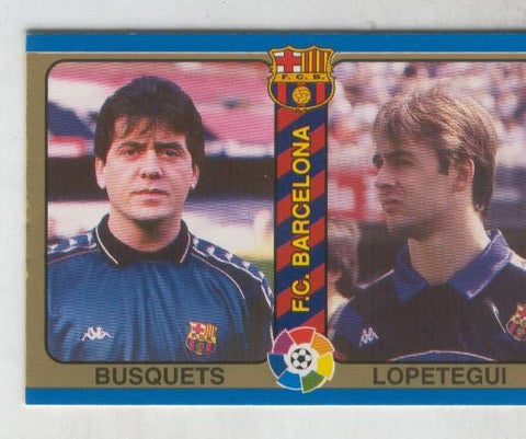 Cromo Liga 95: F.C.Barcelona numero 01: Busquets y Lopetegui