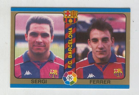 Cromo Liga 95: F.C.Barcelona numero 02: Sergi y Ferrer