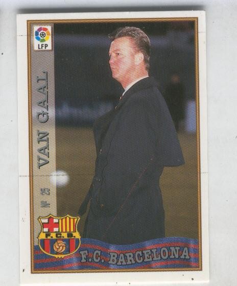 Cromo Liga 97/98: F.C.Barcelona numero 25: Van Gaal (entrenador)