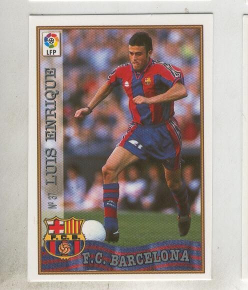 Cromo Liga 97/98: F.C.Barcelona numero 37: Luis Enrique