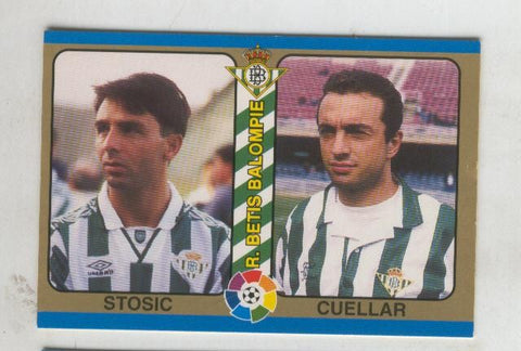 Cromo Liga 95: Betis: Stosic y Cuellar