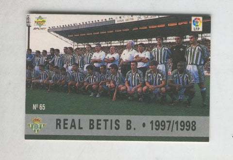 Cromo Liga 97/98: Betis numero 65: Plantilla