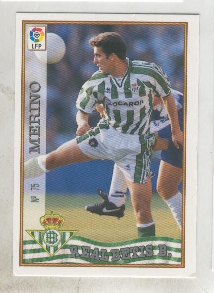 Cromo Liga 97/98: Betis numero 75: Merino
