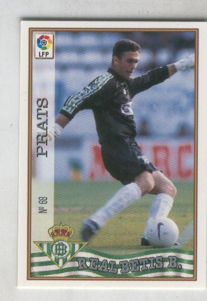 Cromo Liga 97/98: Betis numero 68: Prats