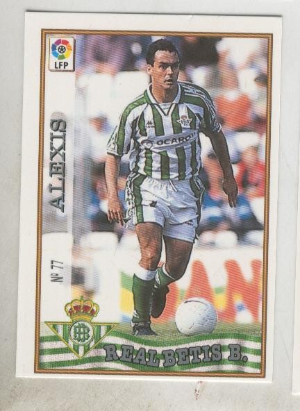 Cromo Liga 97/98: Betis numero 77: Alexis