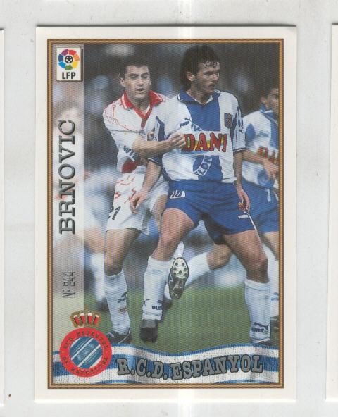 Cromo Liga 97/98: R.C.D.Espanyol numero 244: Brnovic