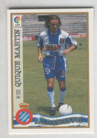 Cromo Liga 97/98: R.C.D.Espanyol numero 252: Quique Martin