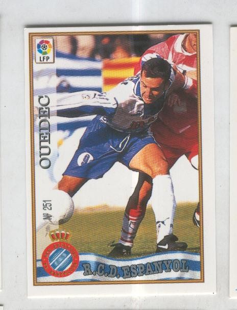 Cromo Liga 97/98: R.C.D.Espanyol numero 251: Ouedec