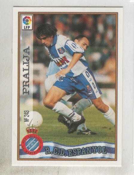Cromo Liga 97/98: R.C.D.Espanyol numero 243: Pralija