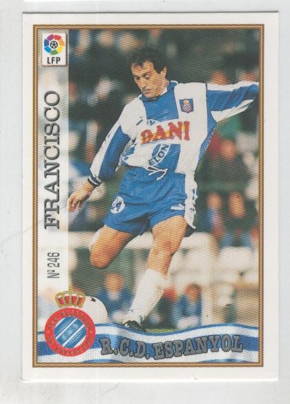Cromo Liga 97/98: R.C.D.Espanyol numero 246: Francisco