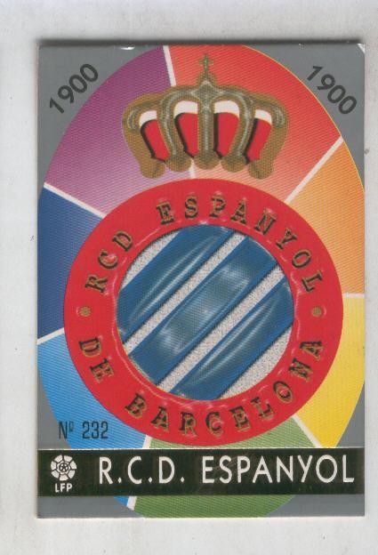 Cromo Liga 97/98: R.C.D.Espanyol numero 232: Escudo