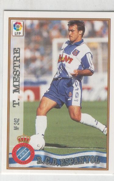 Cromo Liga 97/98: R.C.D.Espanyol numero 242: T.Mestre