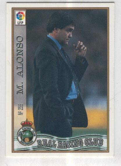 Cromo Liga 97/98: Real Racing Club numero 256: M.Alonso (entrenador)