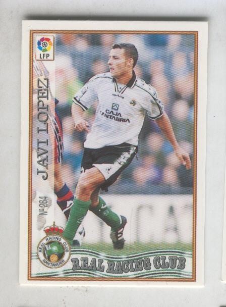 Cromo Liga 97/98: Real Racing Club numero 264: Javi Lopez