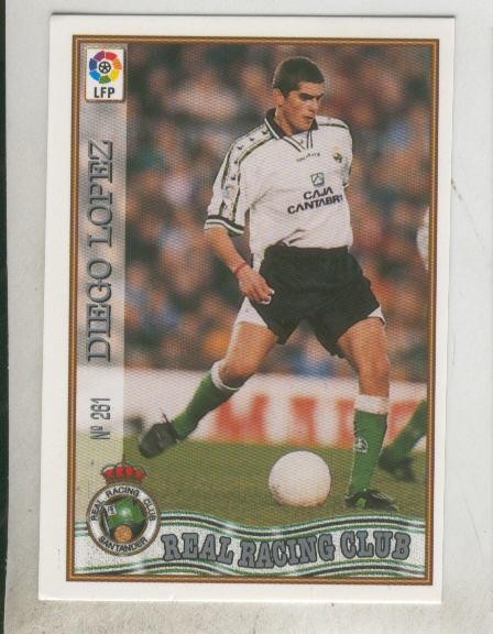 Cromo Liga 97/98: Real Racing Club numero 261: Diego Lopez