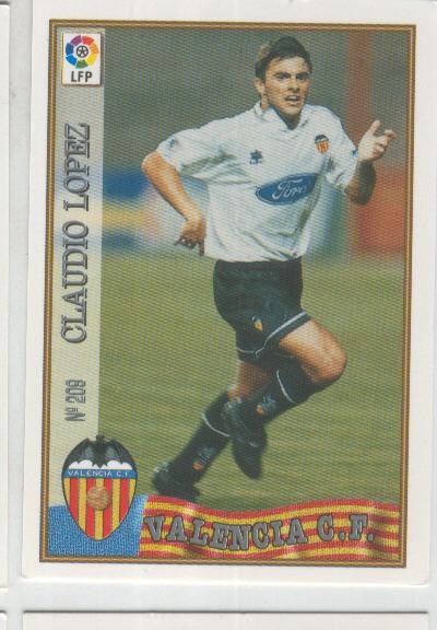 Cromo Liga 97/98: C.F.Valencia numero 209: Claudio Lopez