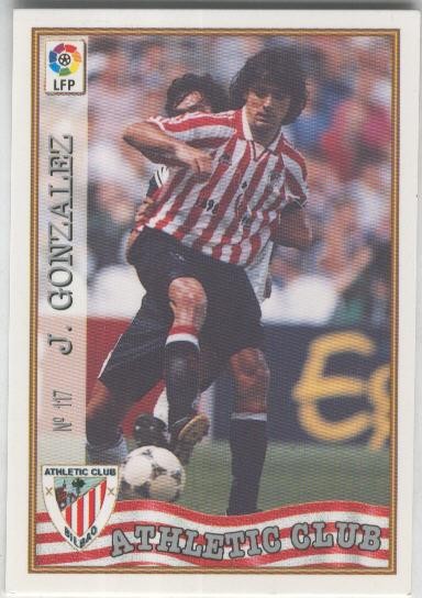 Cromo Liga 97/98: Athletic Club Bilbao numero 117: J.Gonzalez