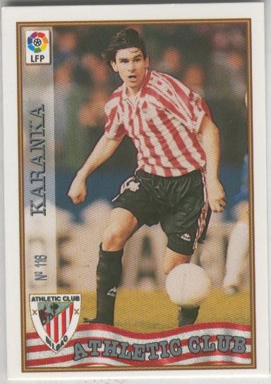 Cromo Liga 97/98: Athletic Club Bilbao numero 116: Karanka