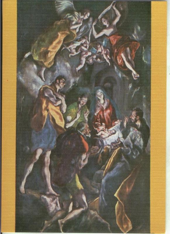 Postal 000417: El Greco: escuela iespañola: La adoracion de los pastores