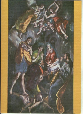 Postal 000417: El Greco: escuela iespañola: La adoracion de los pastores