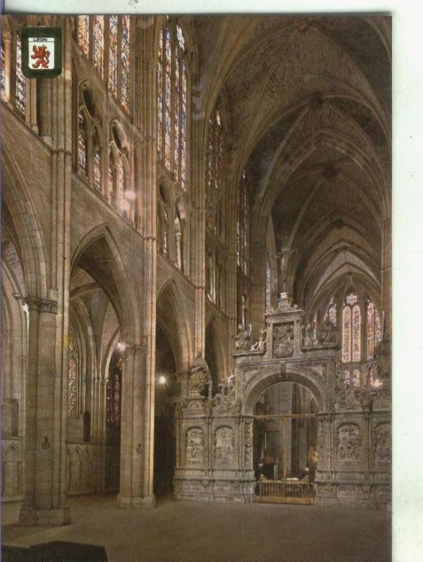 Postal 001344: Leon, interior catedral