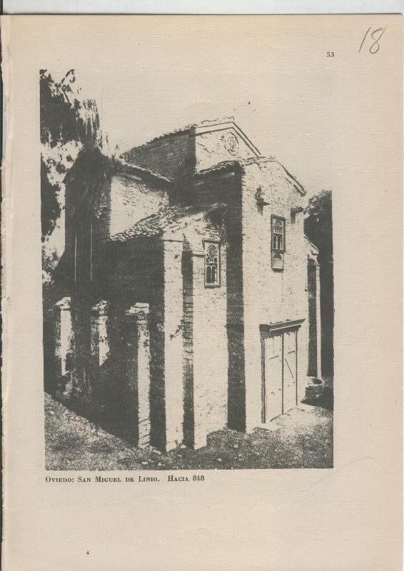 Arte Hispanico lamina numerada 018: San Miguel de Linio de Oviedo