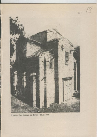 Arte Hispanico lamina numerada 018: San Miguel de Linio de Oviedo