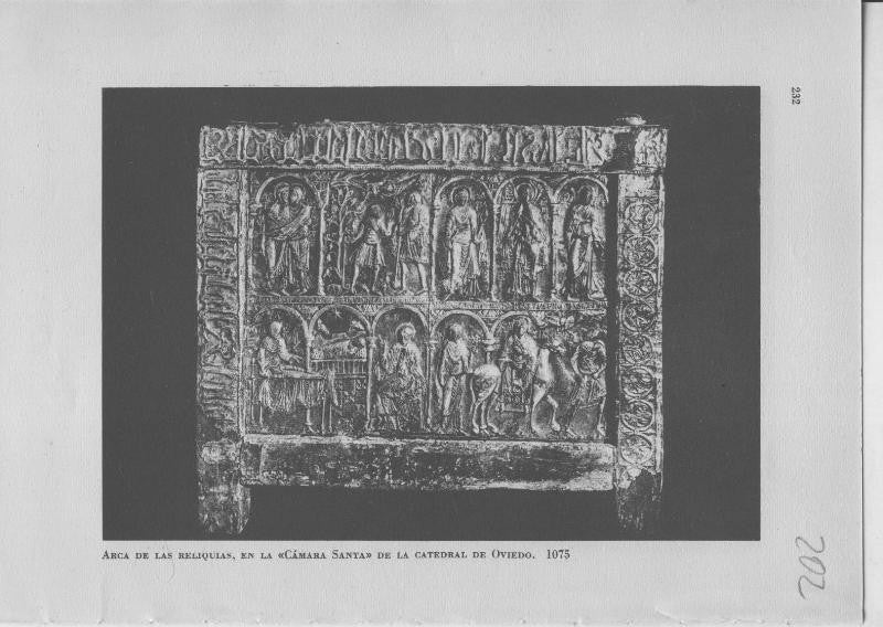 Arte Hispanico lamina numerada 202: Arca de las reliquias en la catedral de Oviedo