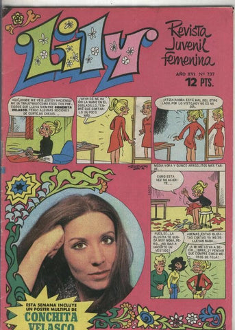 Lily numero 0737: poster central 26,5 x 37 cm de Concha Velasco