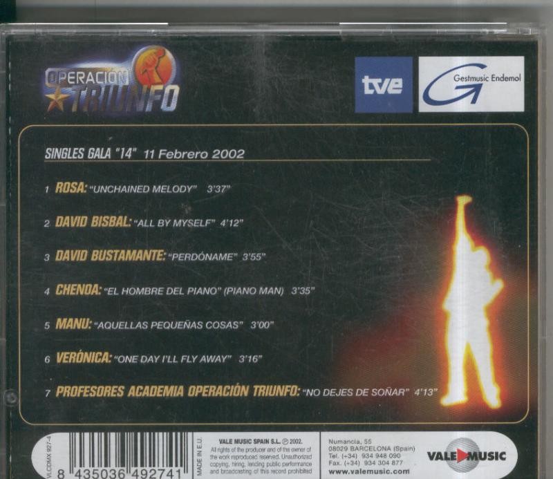 CD: Operacion Triunfo Gala numero 14 del 11.02.2002