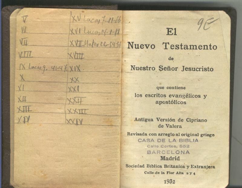 El nuevo testamento de nuestro señor jesucristo