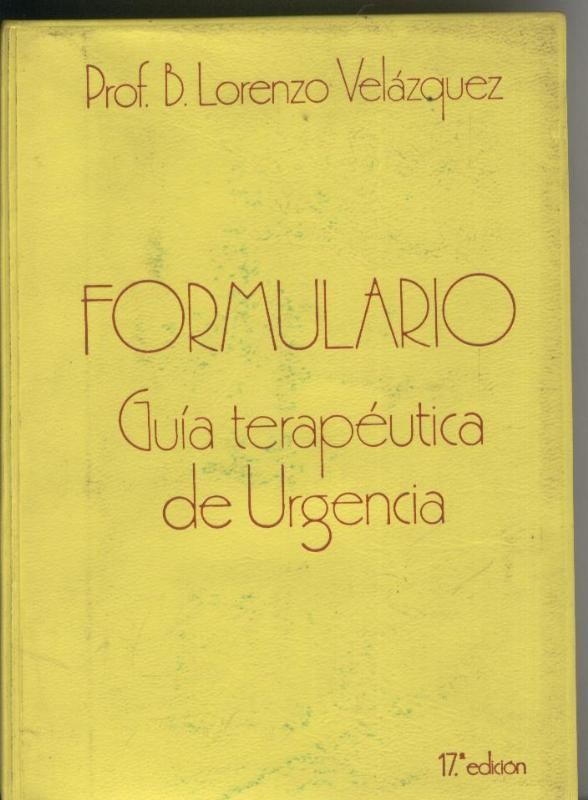 Formulario Guia terapeutica de Urgencia