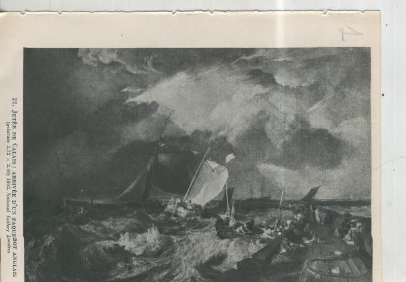 Turner lamina 01: Jetee de Calais, arrivee d´un paquebot anglais