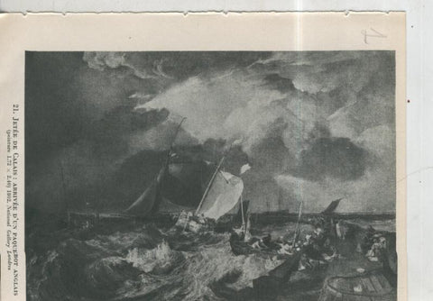 Turner lamina 01: Jetee de Calais, arrivee d´un paquebot anglais