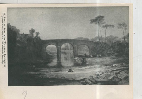 Turner lamina 09: Pont et abbaye de Whalley, Lancashire