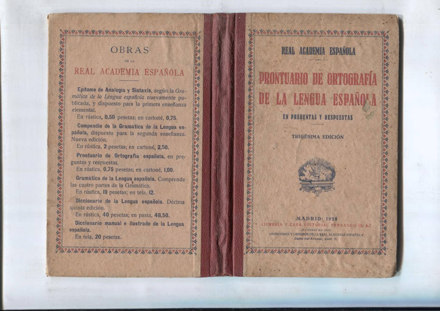 Prontuario de ortografia de la lengua española