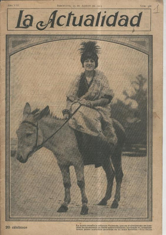 La Actualidad numero 368 (23.8.1913): La actriz española Srta Valencia