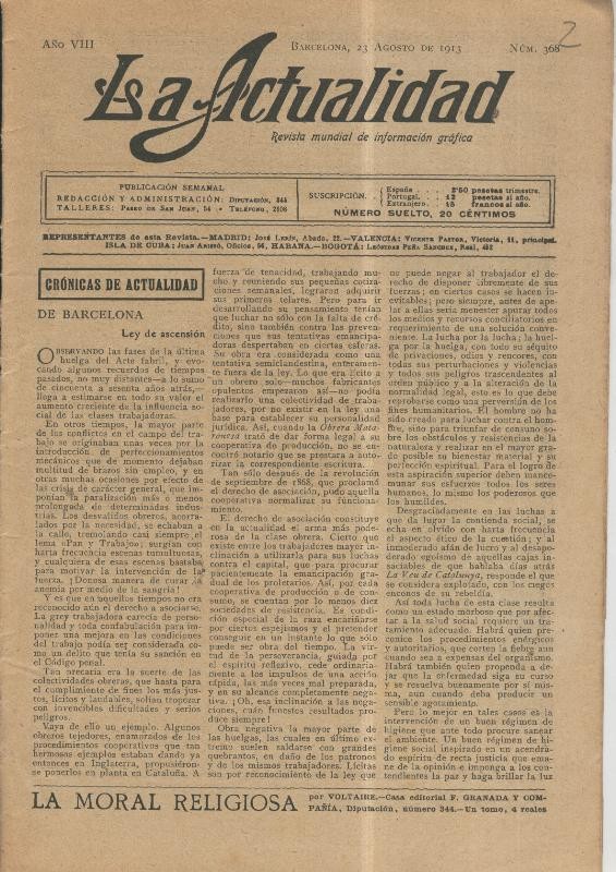 La Actualidad numero 368 (23.8.1913): Cronicas varias