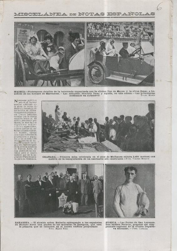 La Actualidad numero 368 (23.8.1913): La Guerra de Marrueco en pagina central, 4 fotos