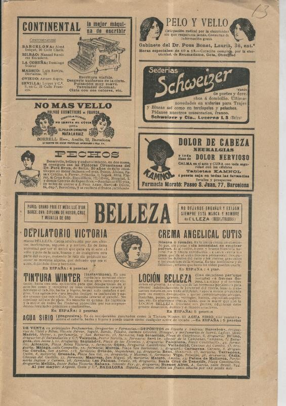 La Actualidad numero 368 (23.8.1913): Propaganda comercial