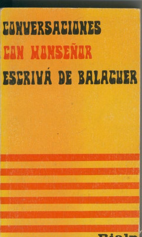 Conversaciones con Monseñor de Balaguer