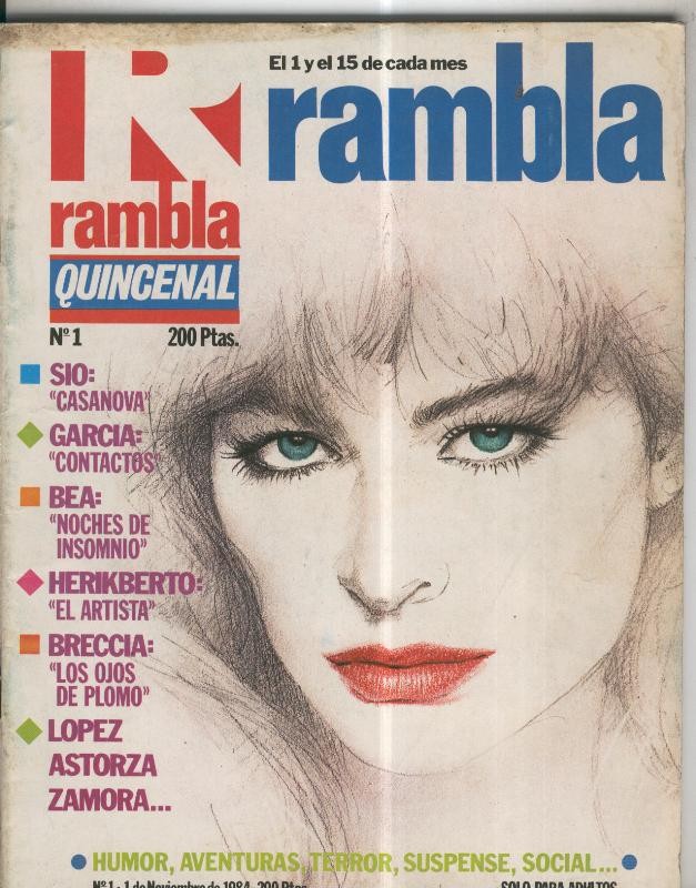 Rambla Quincenal numero 1: Casanova-El artista-Los ojos de plomo