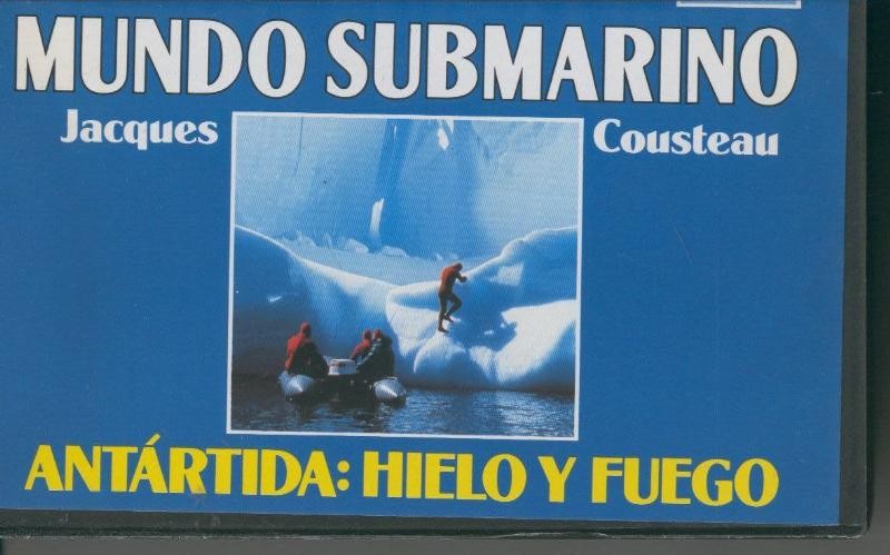 Video VHS: Jacques Cousteau: Mundo Submarino numero 25: Antartida: Hielo y fuego
