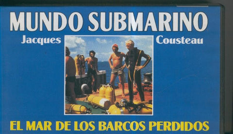 Video VHS: Jacques Cousteau: Mundo Submarino numero 14: El mar de los barcos perdidos